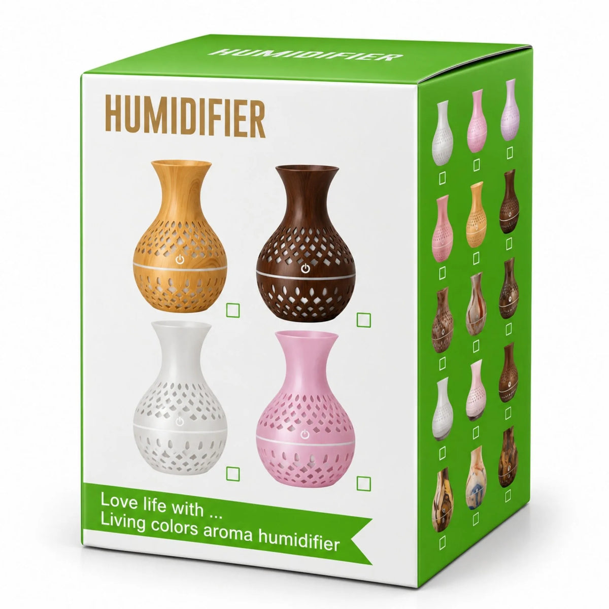 Humidificador De Aromas Silencioso Para Esencias Hidrosolubles Efecto Madera AE0628