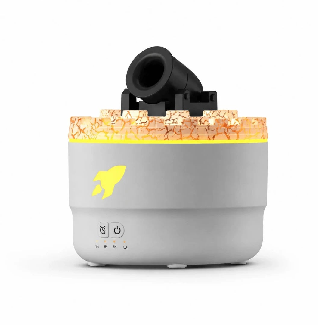 Humidificador Tipo Cañón Con Luz LED Efecto Lava Volcánica Y Temporizador HX176-5V