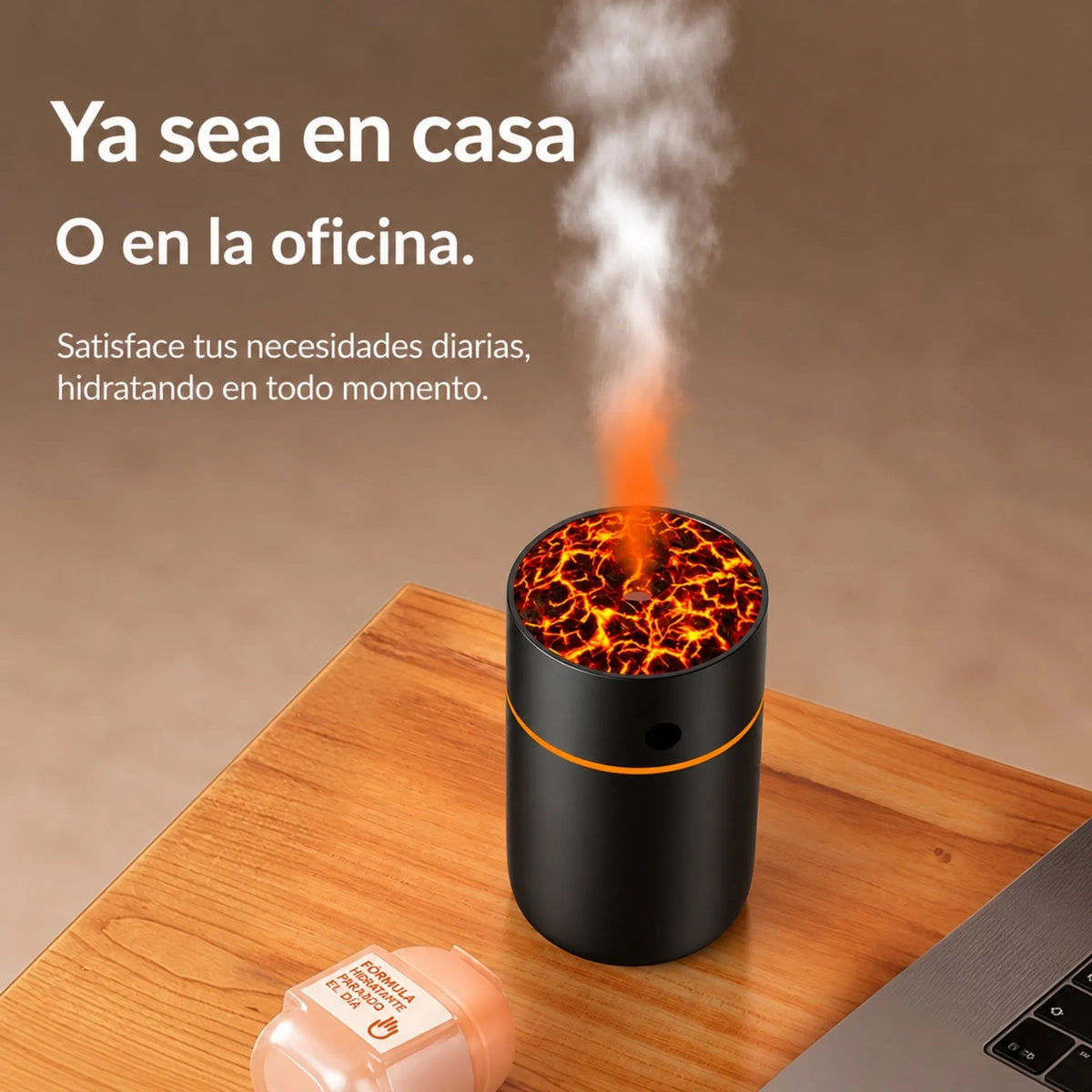 Humidificador De Aromas Diseño Volcán Silencioso 230ml Con Temporizador HS01