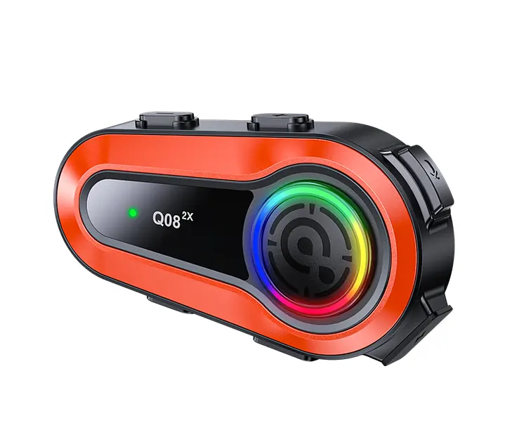 Intercomunicador Para Casco de Moto Impermeable RGB Q08 2X ¡Envio Gratis!