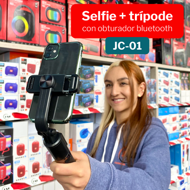 Trípode y Selfie 2 en 1 JC-01