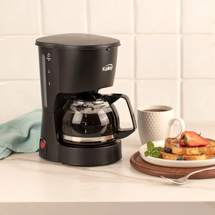 Cafetera Kalley De 610 ml y Taza De Vidrio K-MCM4N