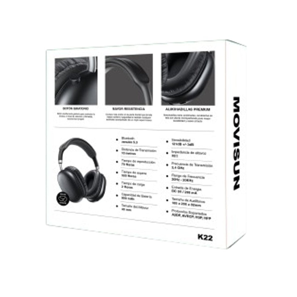 Audifonos Estilo Diadema Movisun K22 B2B