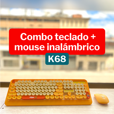 Combo Teclado Mouse Inalambrico 2.4GHZ K68 ¡Envio Gratis!
