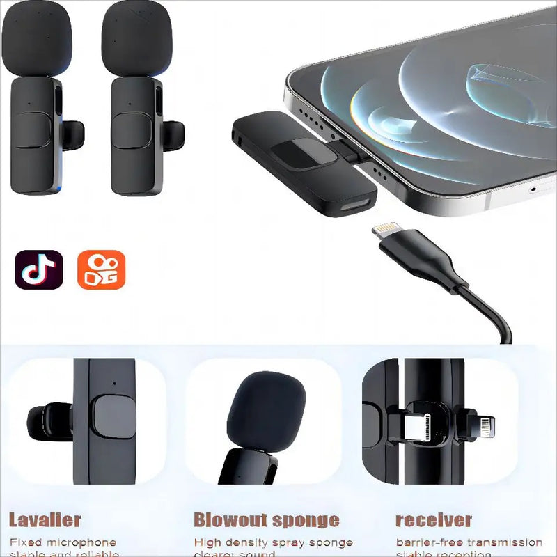 Cargue la imagen en el visor de la galería, Microfono Inalambrico Recargable Solapa Doble K9 ¡Envio Gratis!
