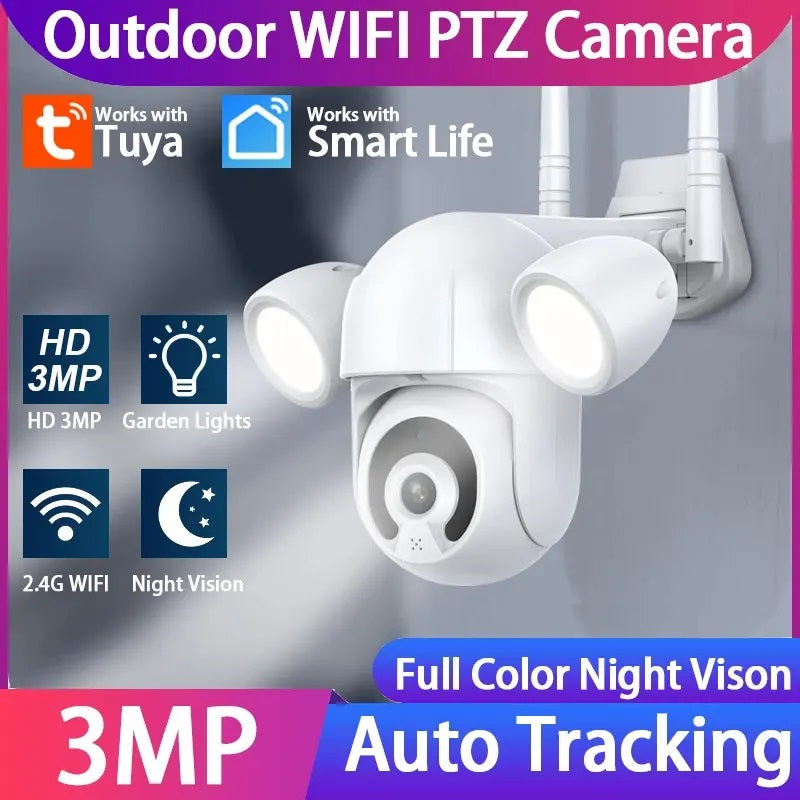Cámara Wifi Exterior PTZ Iluminación  KJB-T18
