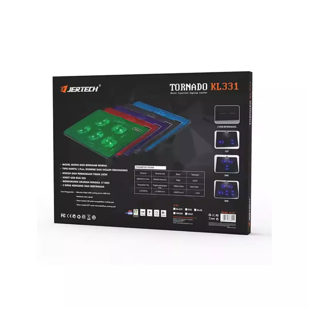 Base Refrigerante Para Computador Tornado 5 ventiladores Jertech KL331  B2B
