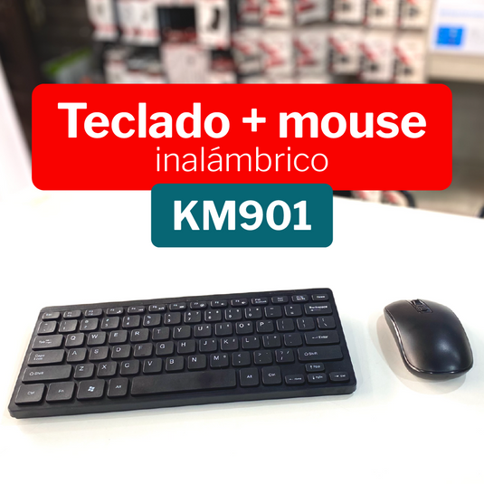 Combo Teclado y Mouse Inalámbrico pequeño K901
