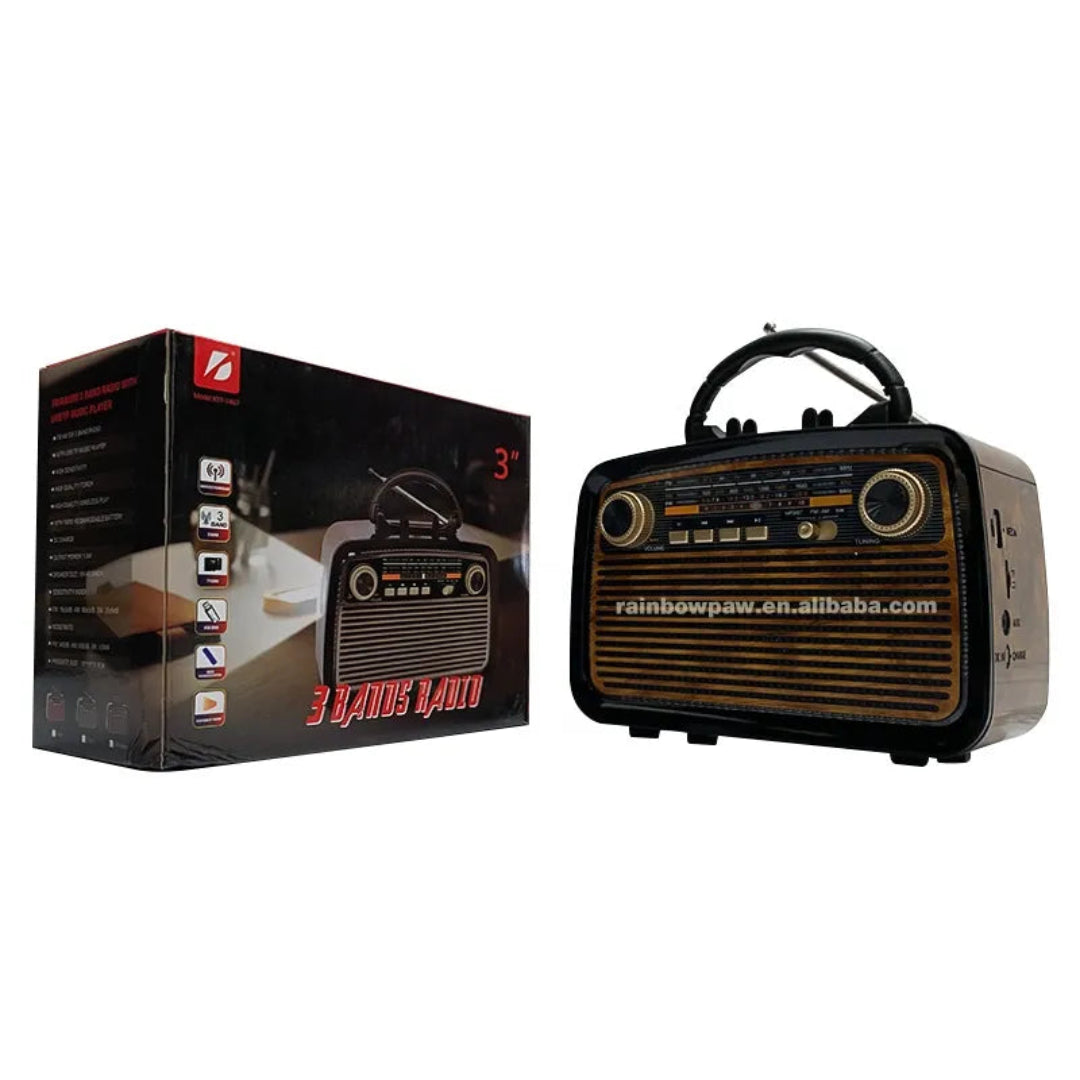 Radio Parlante Bluetooth Vintage De 3" KTF-1467