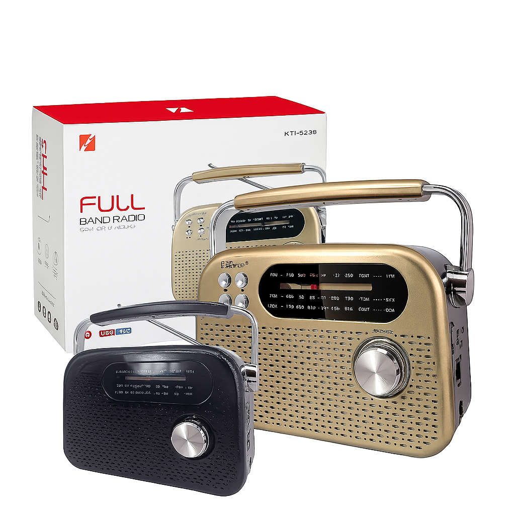 Radio Parlante Analógico Vintage De 3 Bandas KTF-2026