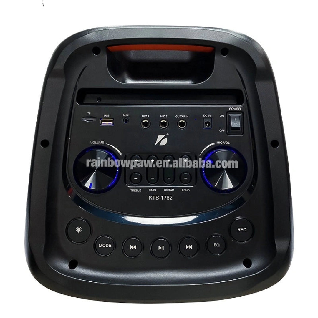 Cabina De Sonido Recargable Con Bocina de 8" x2  KTS-1782