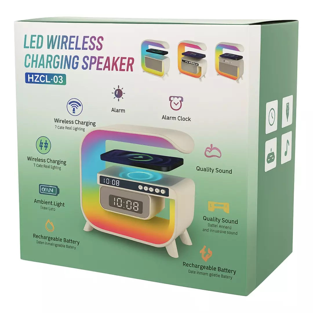 Lámpara Y Parlante Con Cargador Inalámbrico BT-3402