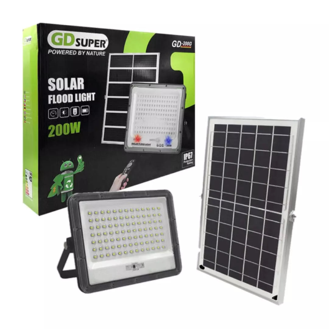 Lampara Led Con Panel Solar 200W GD-200G