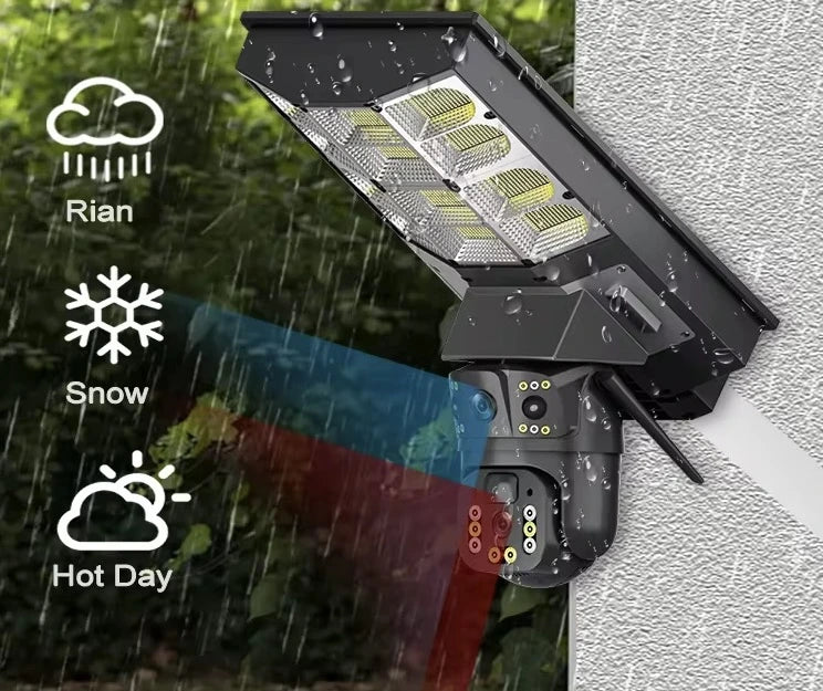 Lampara Led Recargable Con Panel Solar Y Cámara YX-LD9S-4G