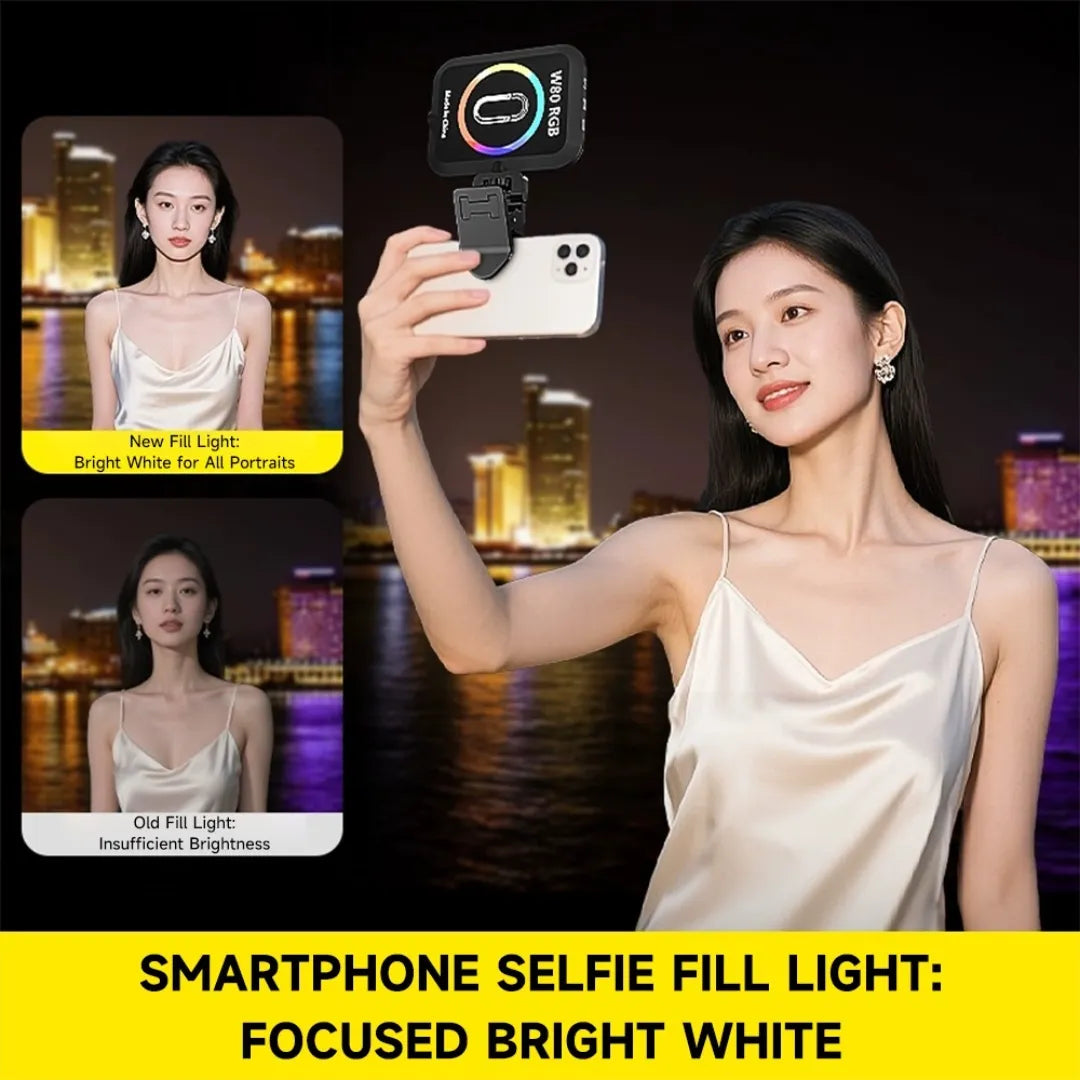 Lámpara LED Portátil Magnética RGB 4W Recargable con Modos de Luz y Soporte para Celular MY-7561