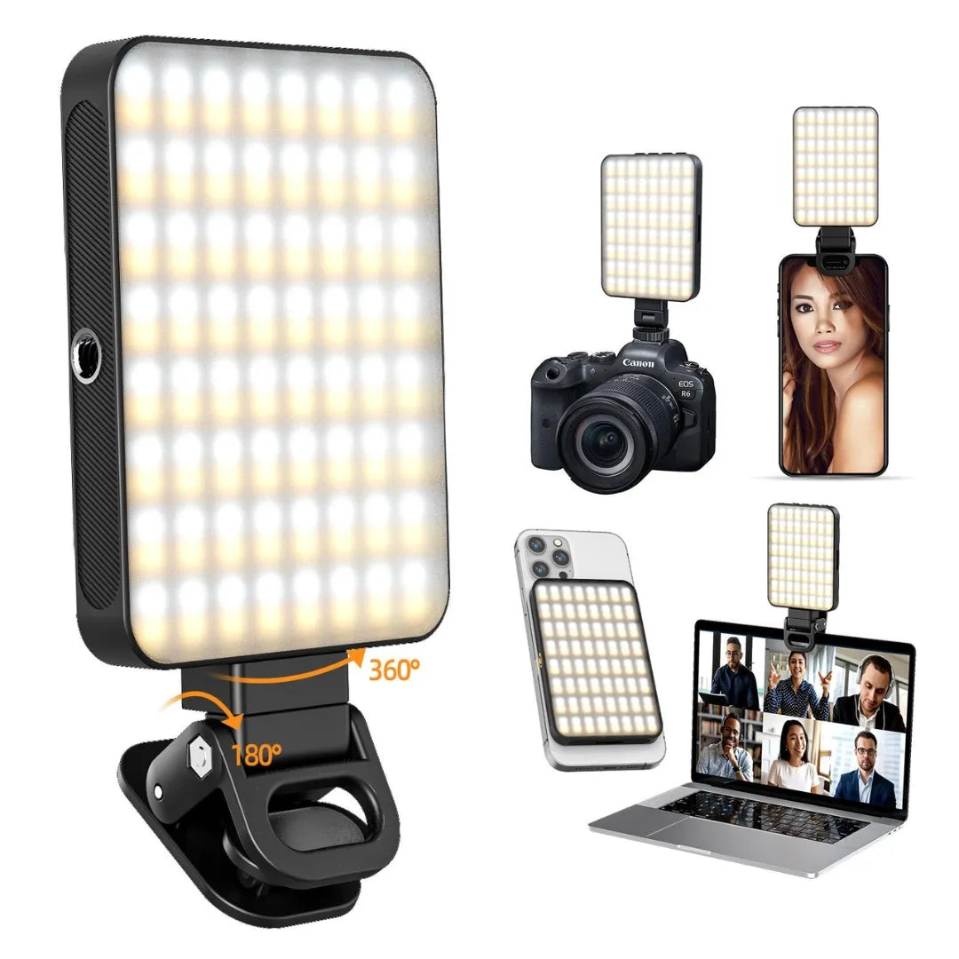 Lámpara LED Portátil Magnética RGB 4W Recargable con Modos de Luz y Soporte para Celular MY-7561