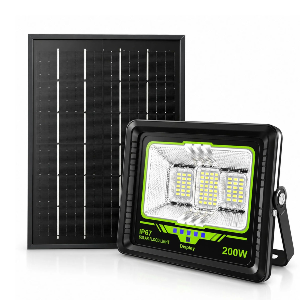 Reflector Solar LED 200W Con Panel Solar, Control Batería Recargable GD Super GD-200L