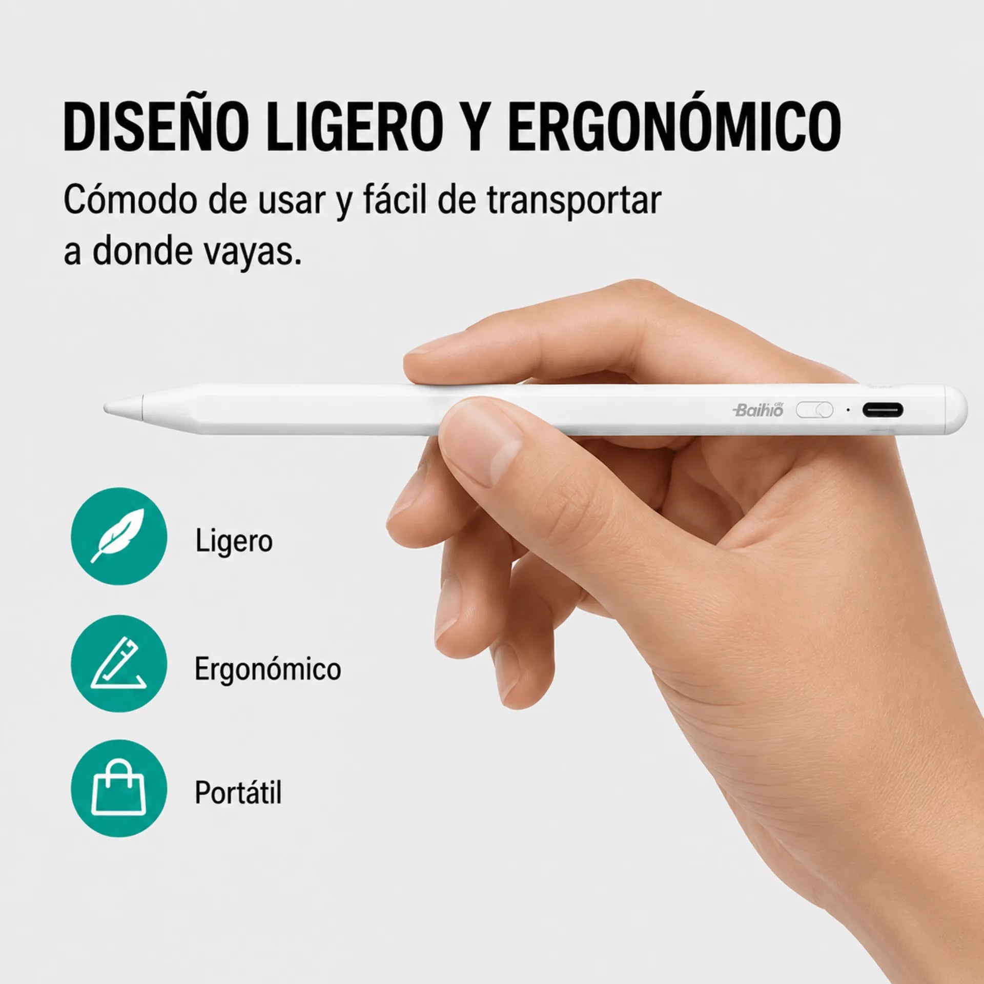 Lápiz Inteligente Capacitivo Recargable Para Android Y Apple Baihuo City MY-7889