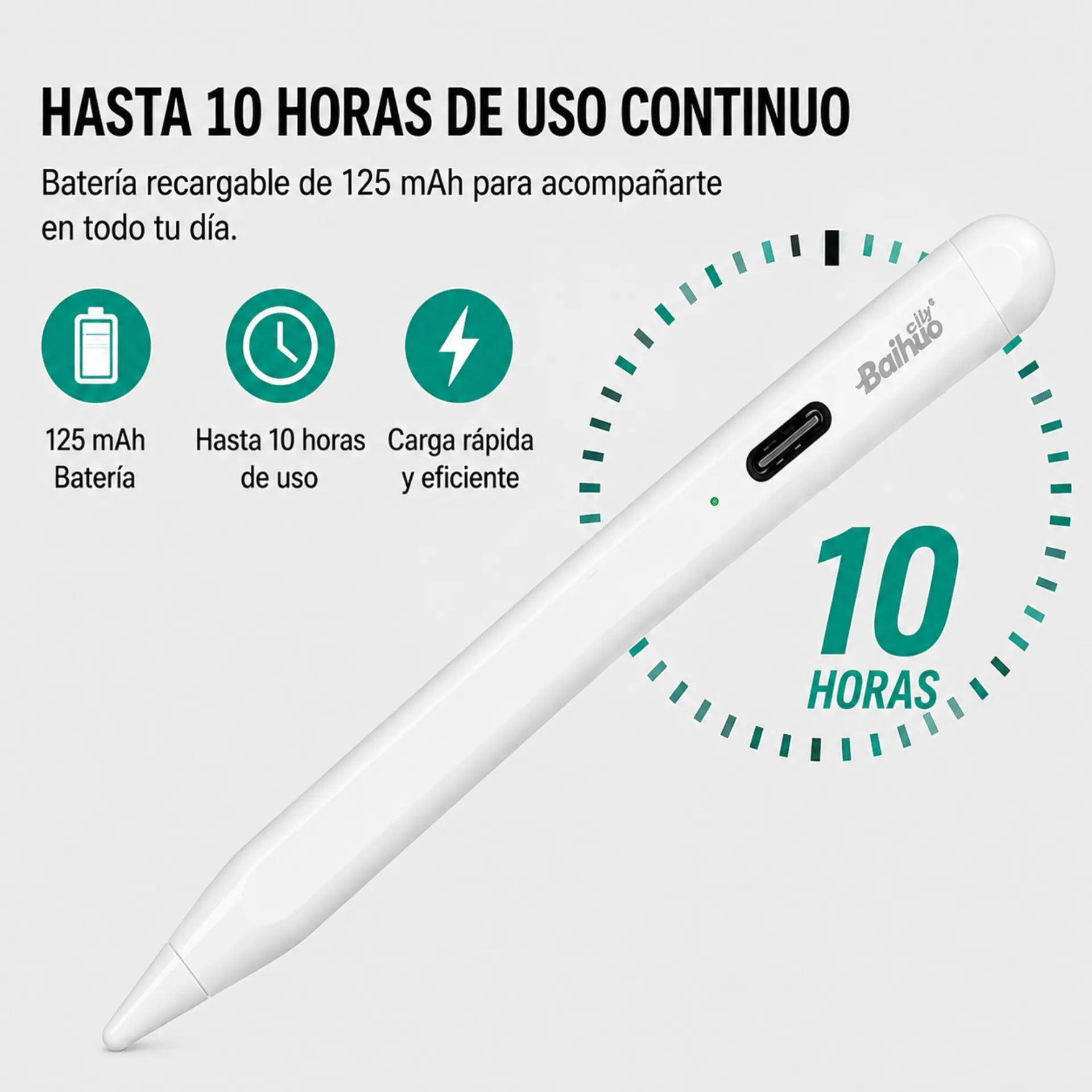 Lápiz Inteligente Capacitivo Recargable Para Android Y Apple Baihuo City MY-7889