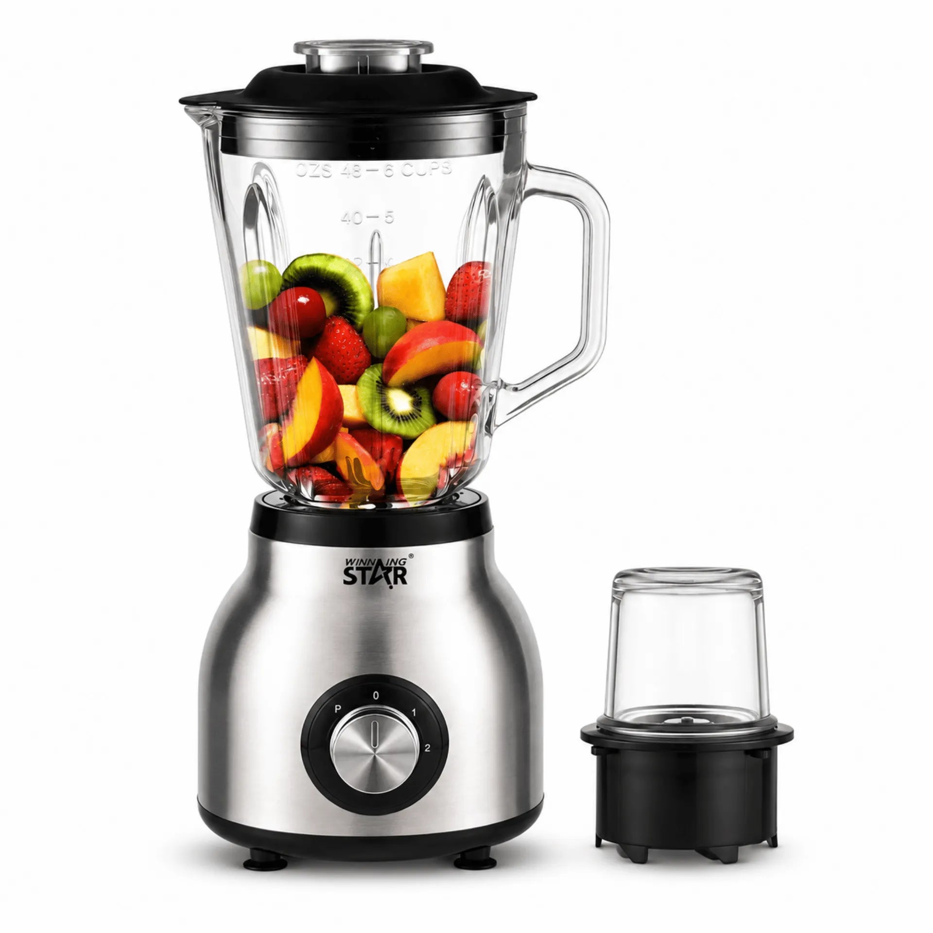 Licuadora 2 En 1 De 1.5 Litros Con Molino Y Vaso De Vidrio Winning Star ST-2086