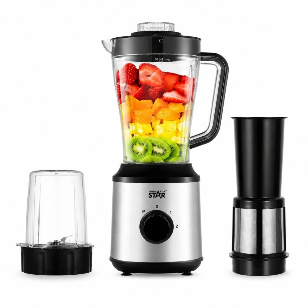 Licuadora 3 En 1 Winning Star 1.8L Con Exprimidor Y Triturador ST-5563