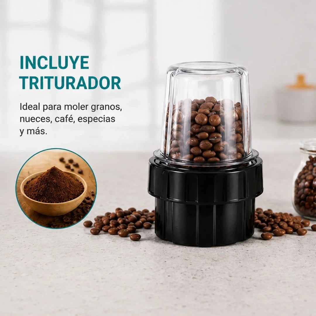 Licuadora 2 En 1 Winning Star 1.5L Con Triturador Y Vaso De Vidrio ST-2081