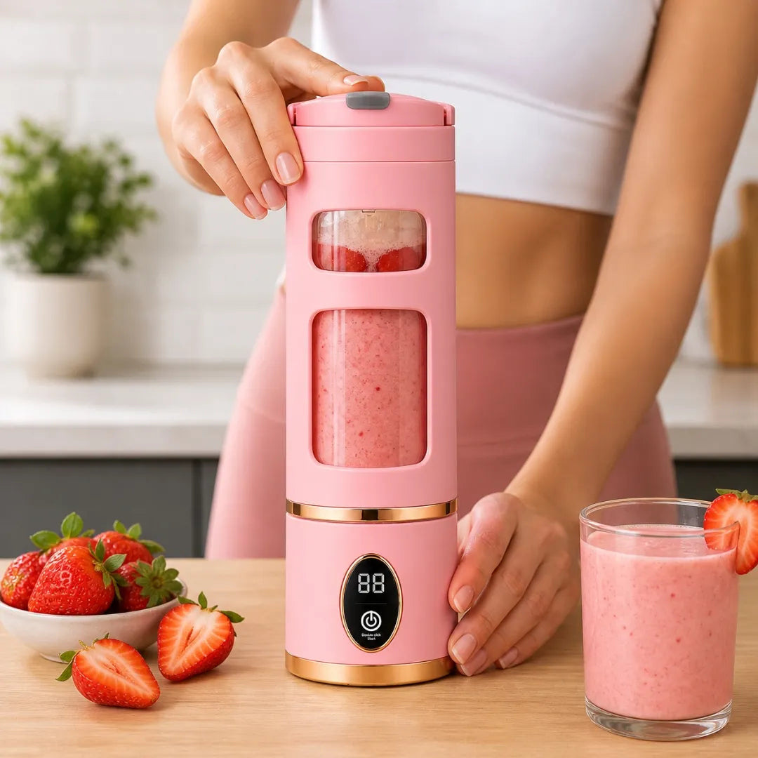 Licuadora Personal Portátil Recargable 450ML Con Velocidad Graduable Alta Potencia HP-87