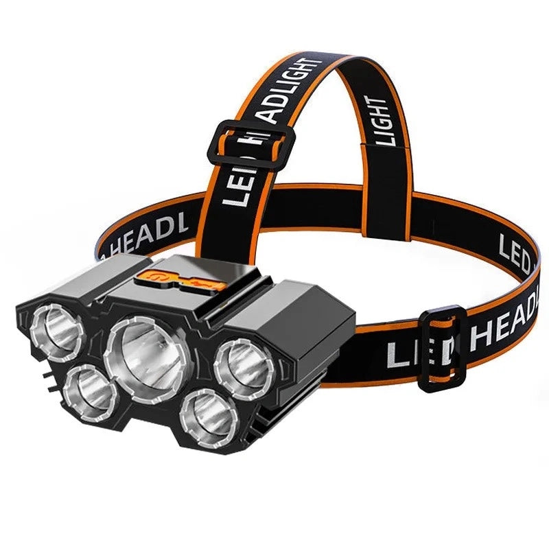 Linterna Minera Recargable De 5 Leds HK-98