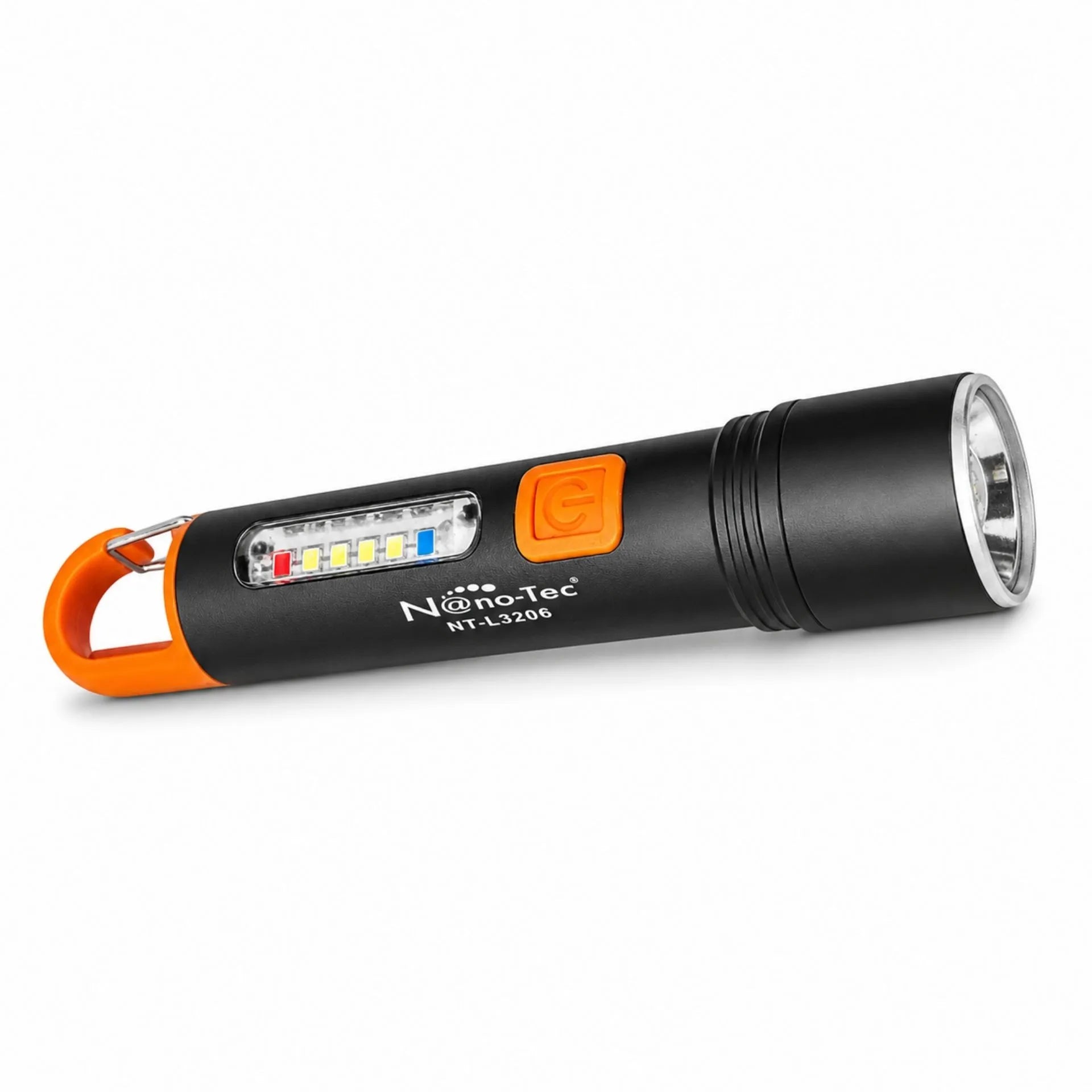 Linterna LED Recargable Nano-Tec 8W Con Zoom De Hasta 2.5 Km Y 3 Modos De Luz NT-L3205