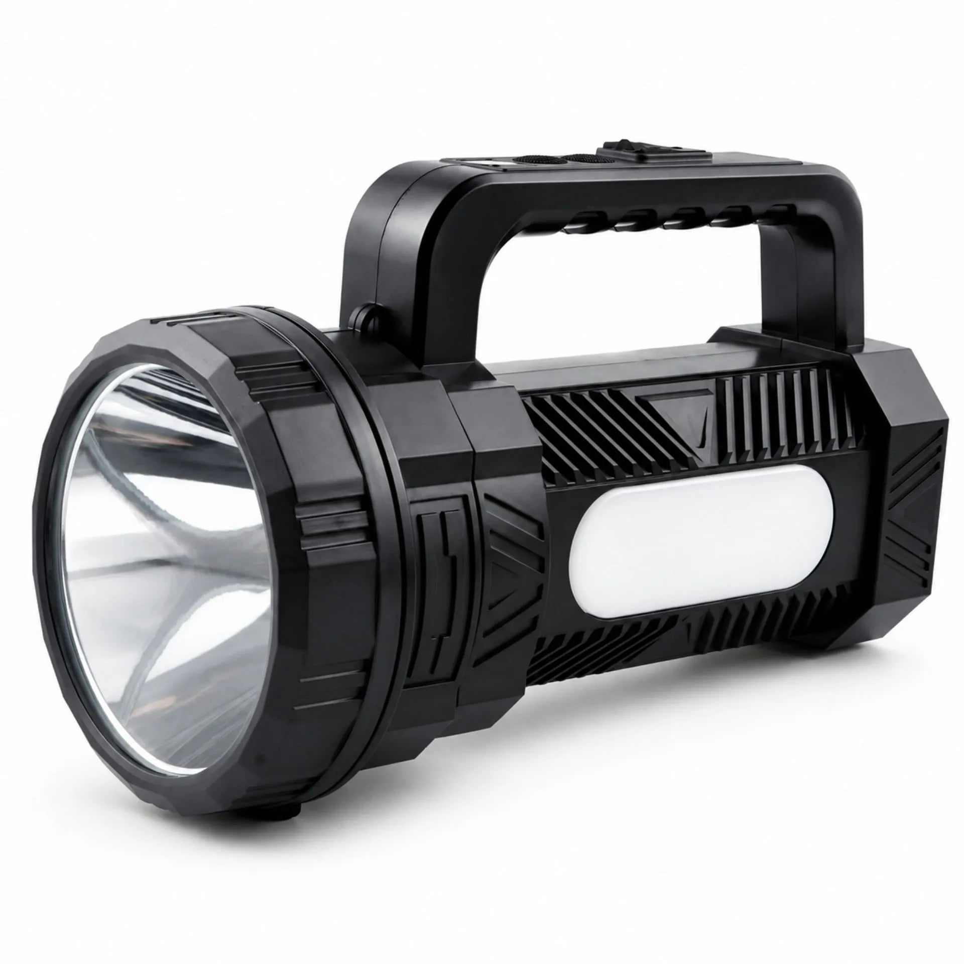Linterna LED Recargable Nano-Tec 15W Power Bank, Pantalla Digital Alcance De4 Km NT-L3226