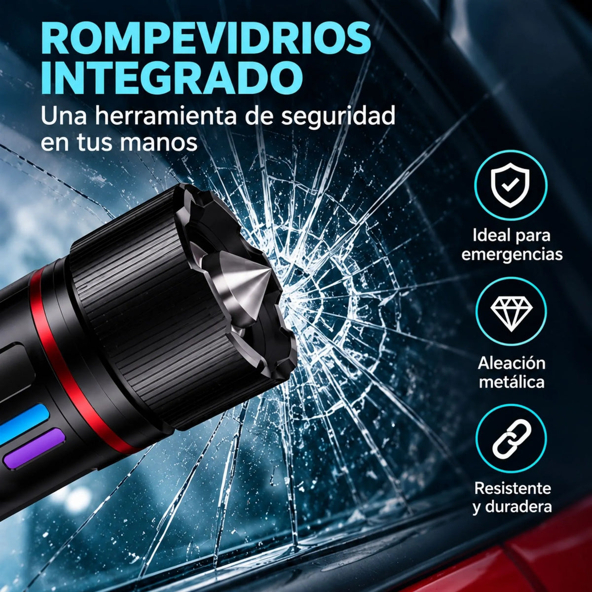 Linterna LED Recargable De Alta Potencia Con Power Bank, Zoom E IPX7 Baihuo City MY-7643
