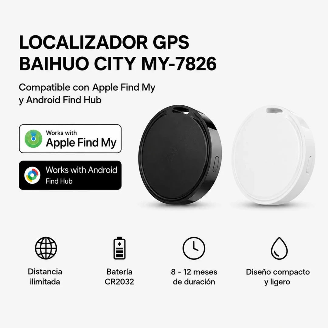 Localizador GPS Compatible Con Apple Find My Y Android Find Hub Baihuo City MY-7826