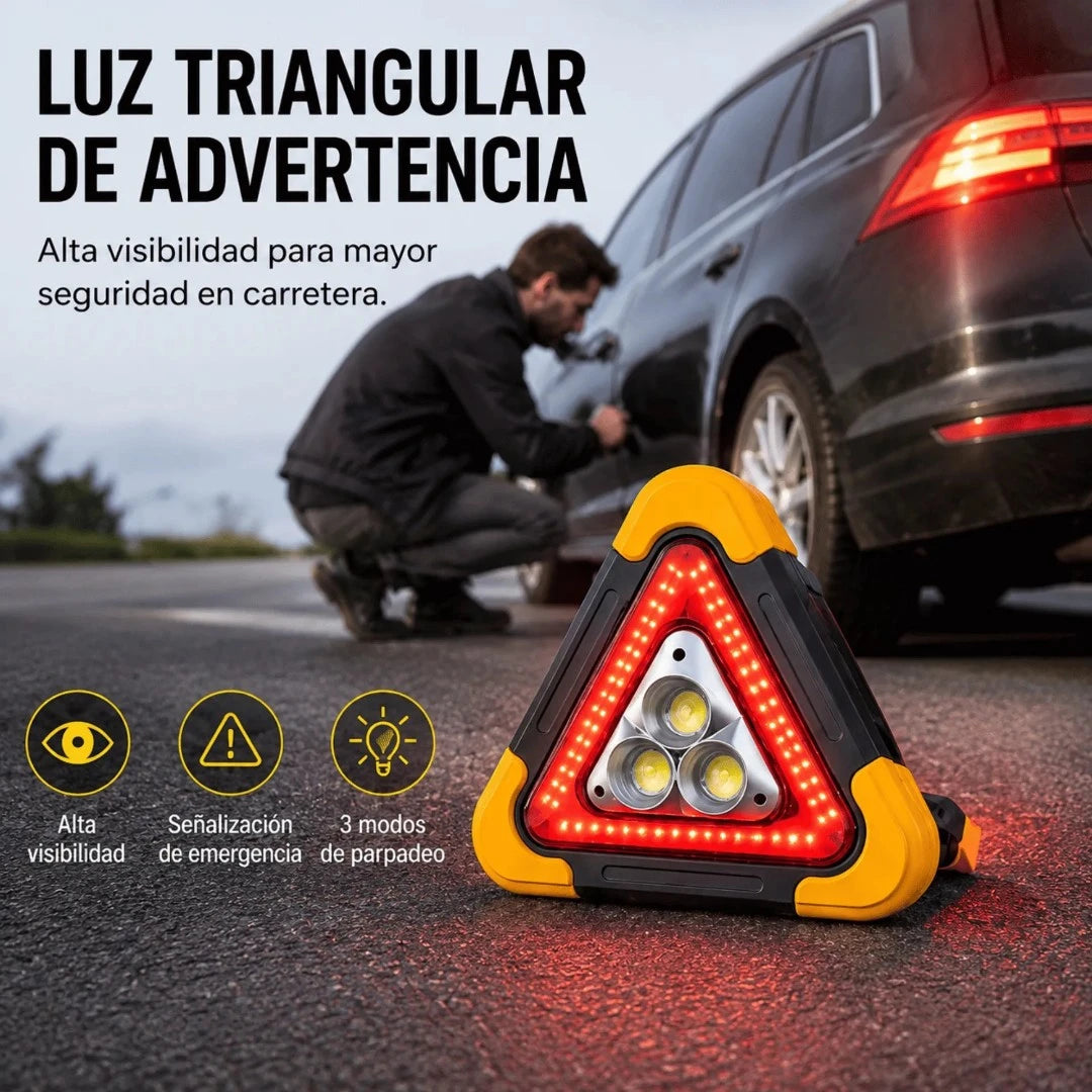 Luz De Emergencia LED Recargable Con Power Bank Y Panel Solar HB-7709