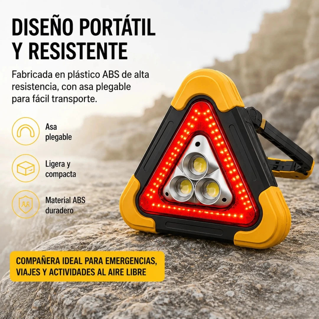 Luz De Emergencia LED Recargable Con Power Bank Y Panel Solar HB-7709