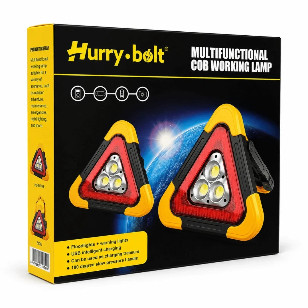 Luz De Emergencia LED Recargable Con Power Bank Y Panel Solar HB-7709