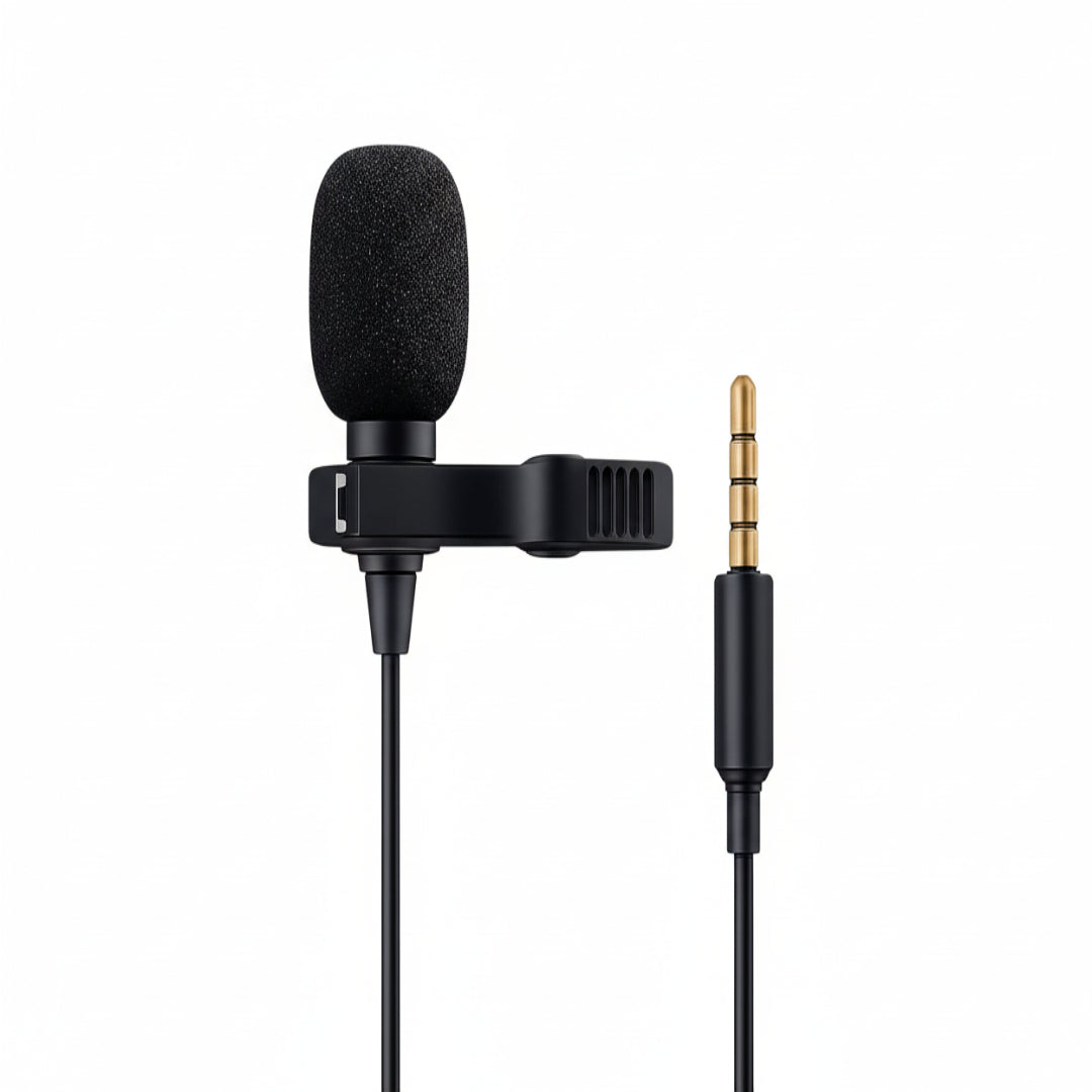 Micrófono De Solapa Alambrica Con Conexion Auxiliar 3.5mm MC-R1