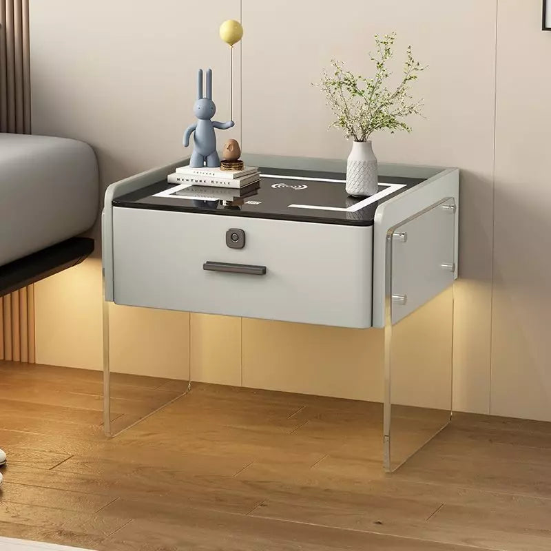 Mesa De Noche Elegante Con Carga Inalámbrica y Parlante AE0099