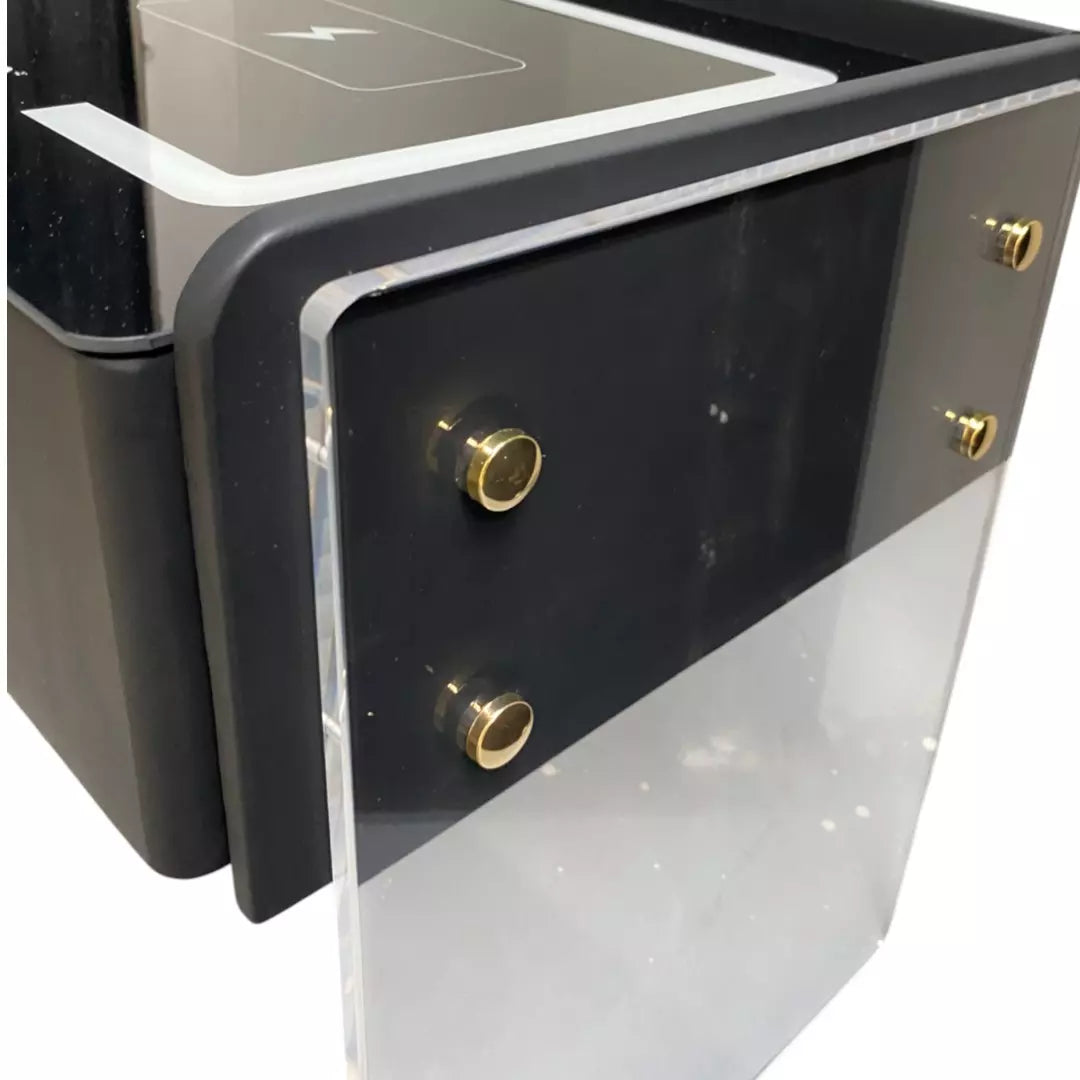 Mesa De Noche Elegante Con Carga Inalámbrica y Parlante AE0099