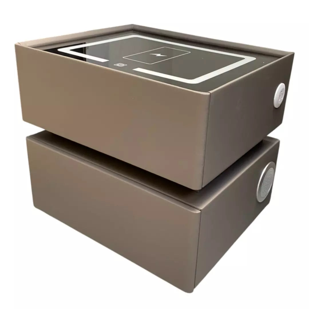 Mesa De Noche Inteligente 2 Cajones Con Parlante AE0097