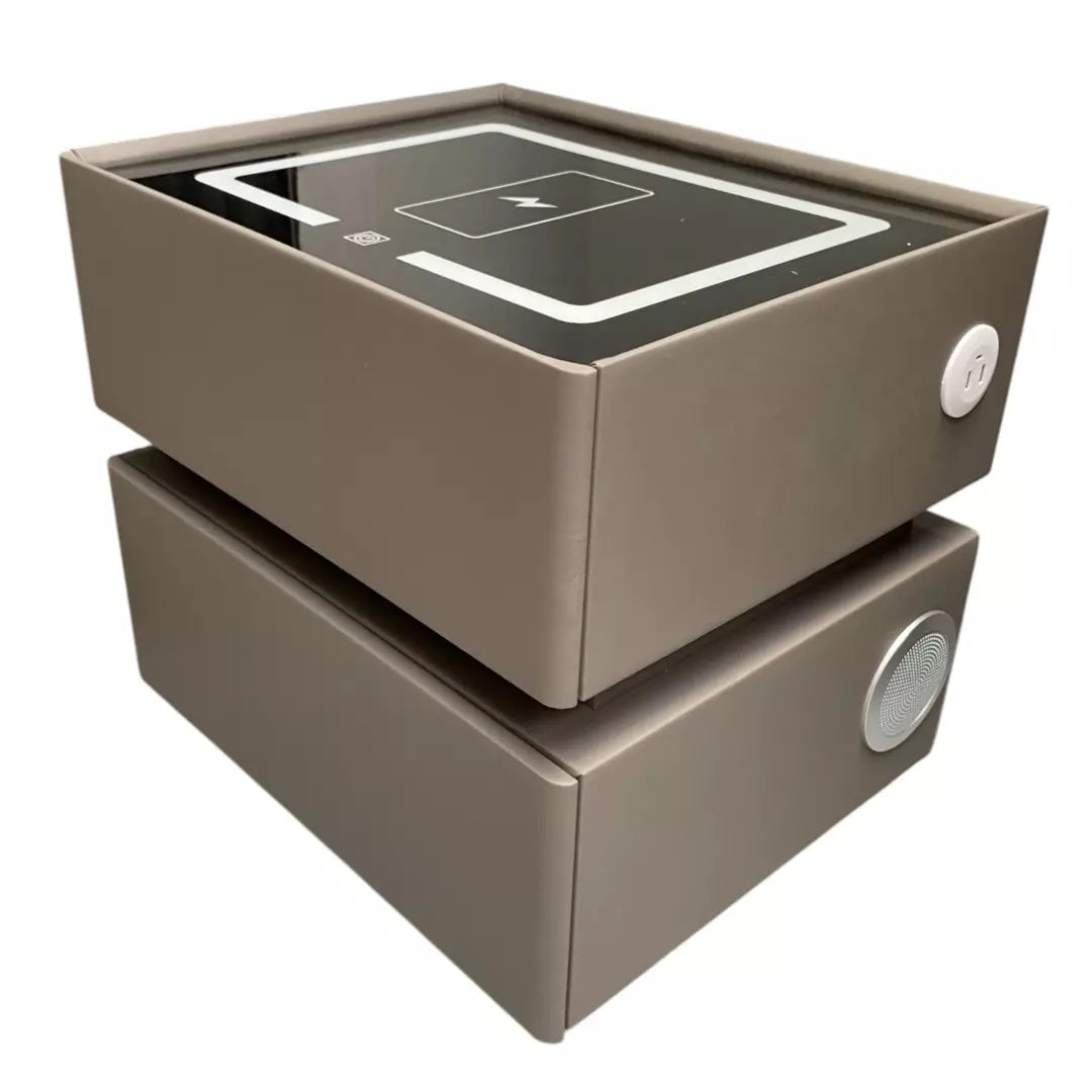 Mesa De Noche Inteligente 2 Cajones Con Parlante AE0097