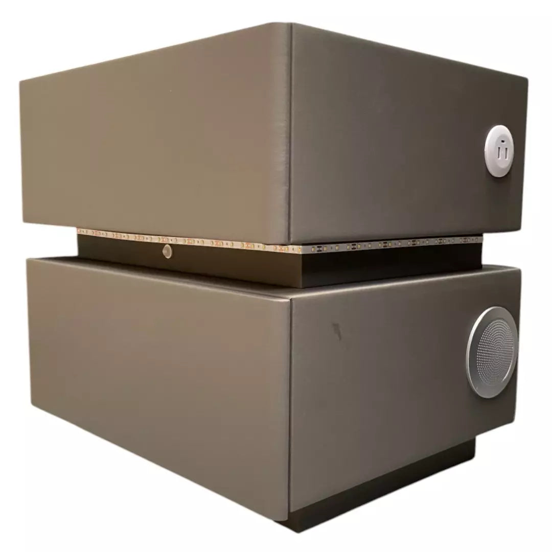Mesa De Noche Inteligente 2 Cajones Con Parlante AE0097