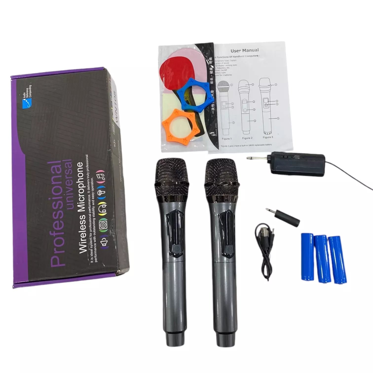 Micrófono Doble Para Cabina Batería Recargable WN108