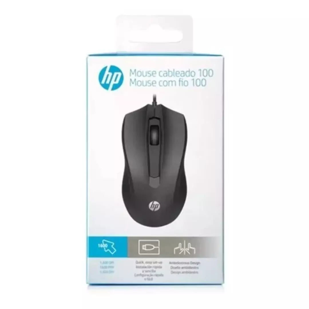 Mouse Alámbrico HP Óptico 6VY96AA