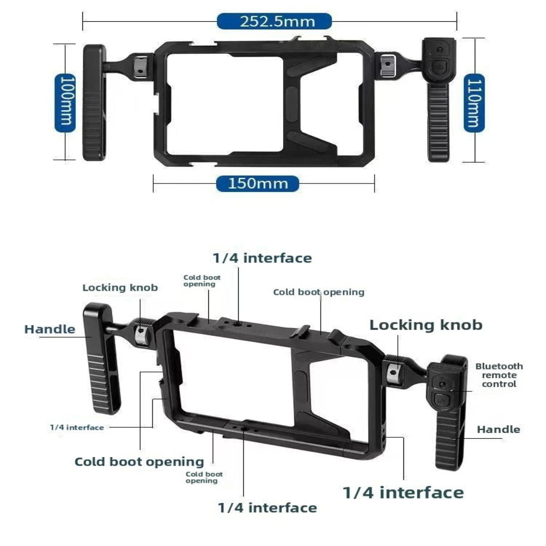 Soporte Para Teléfono Estilo Jaula En Aleacion De Alumino y Caucho MS-98