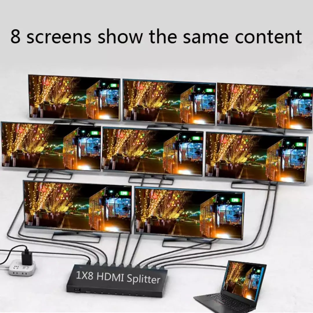 Multiplicador De Puertos HDMI SPLITTER1*8