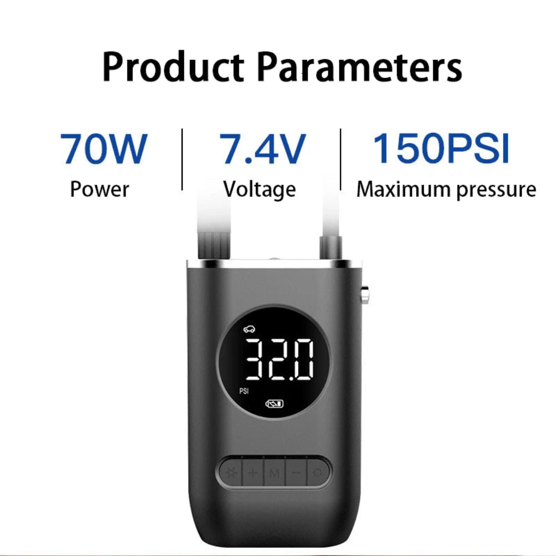 Compresor De Aire Recargable y Con Pantalla Led MY-7383