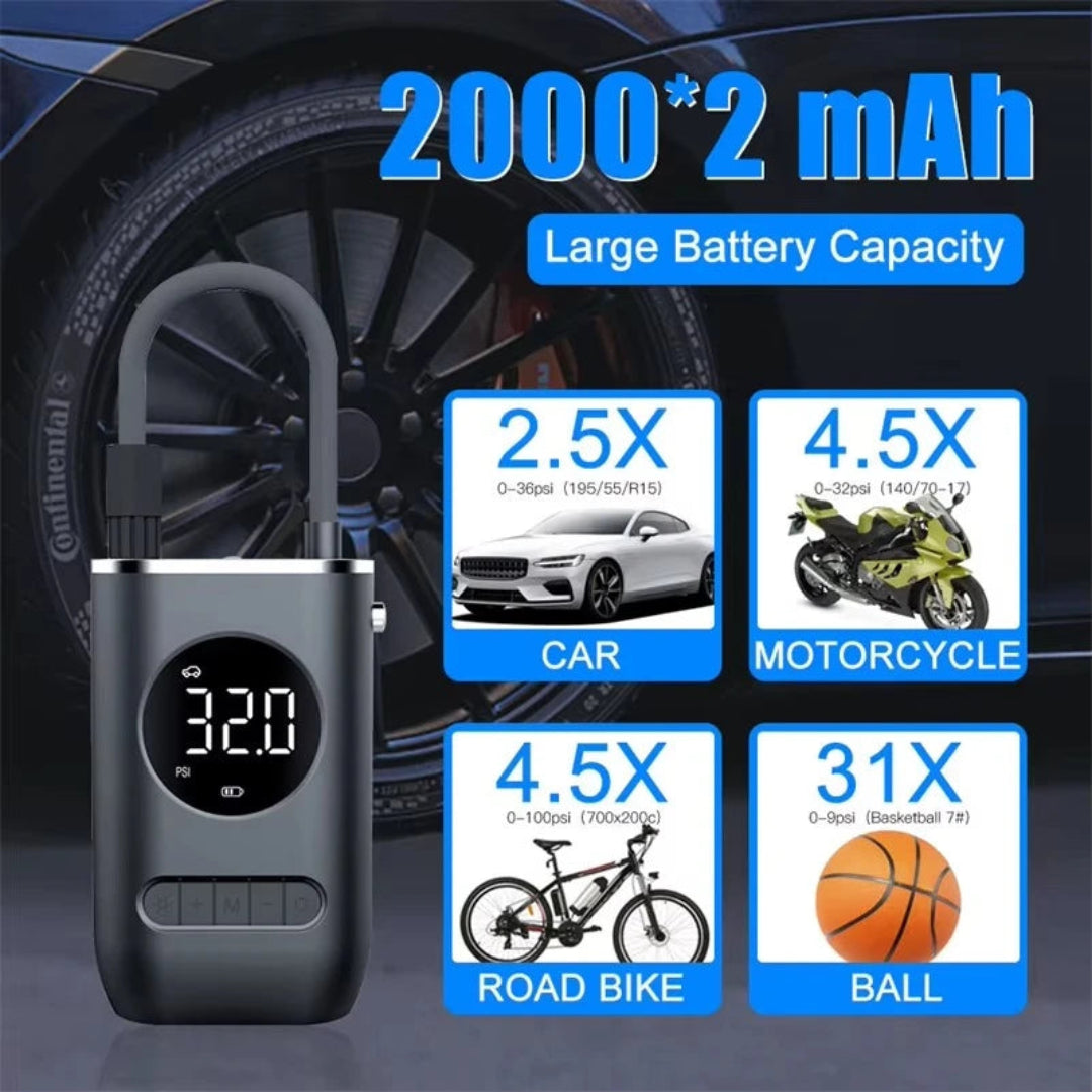 Compresor De Aire Recargable y Con Pantalla Led MY-7383