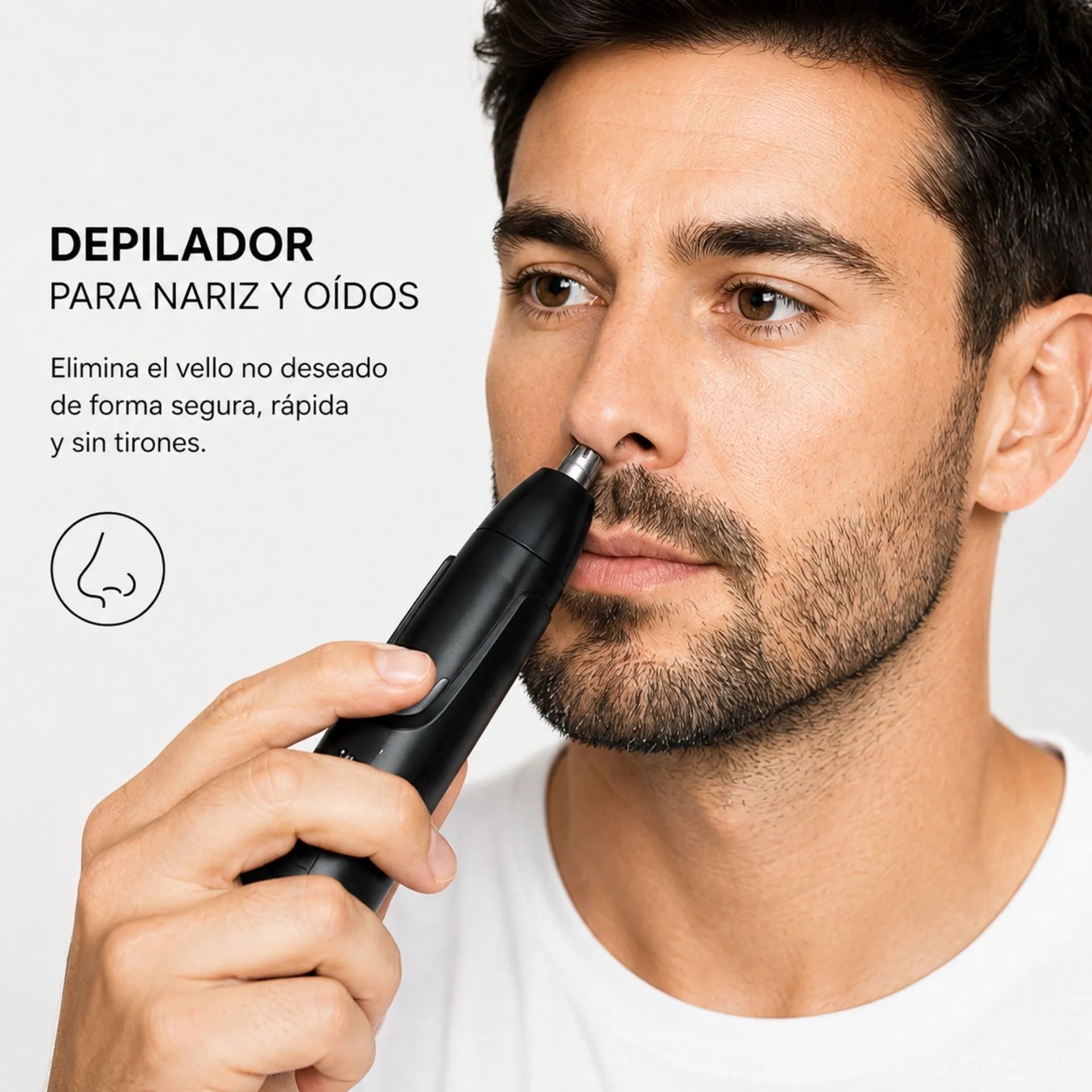 Máquina Depiladora 3 En 1 Nano-Tec Recargable Para Nariz, Patillas Y Perfilado NT-CP650
