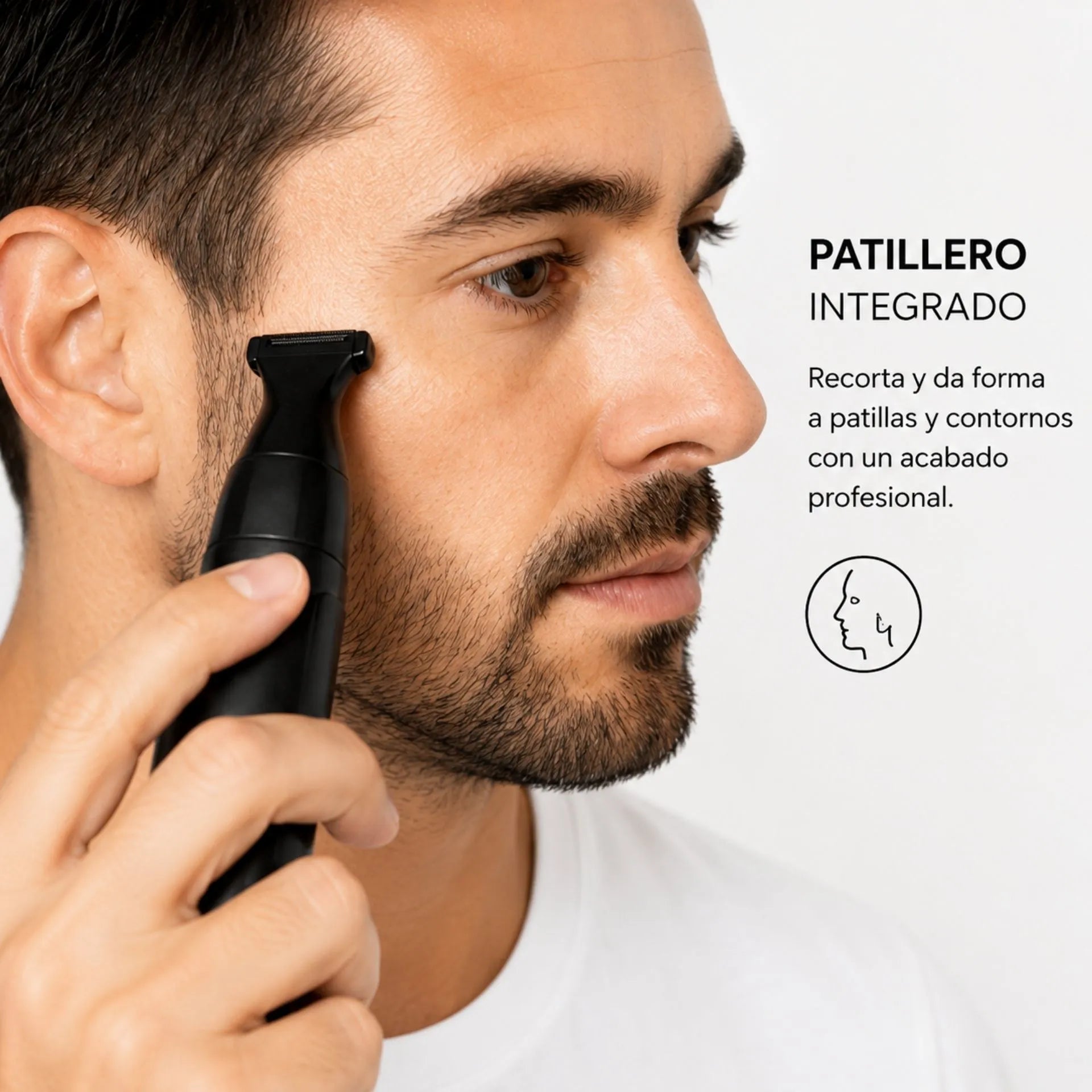 Máquina Depiladora 3 En 1 Nano-Tec Recargable Para Nariz, Patillas Y Perfilado NT-CP650
