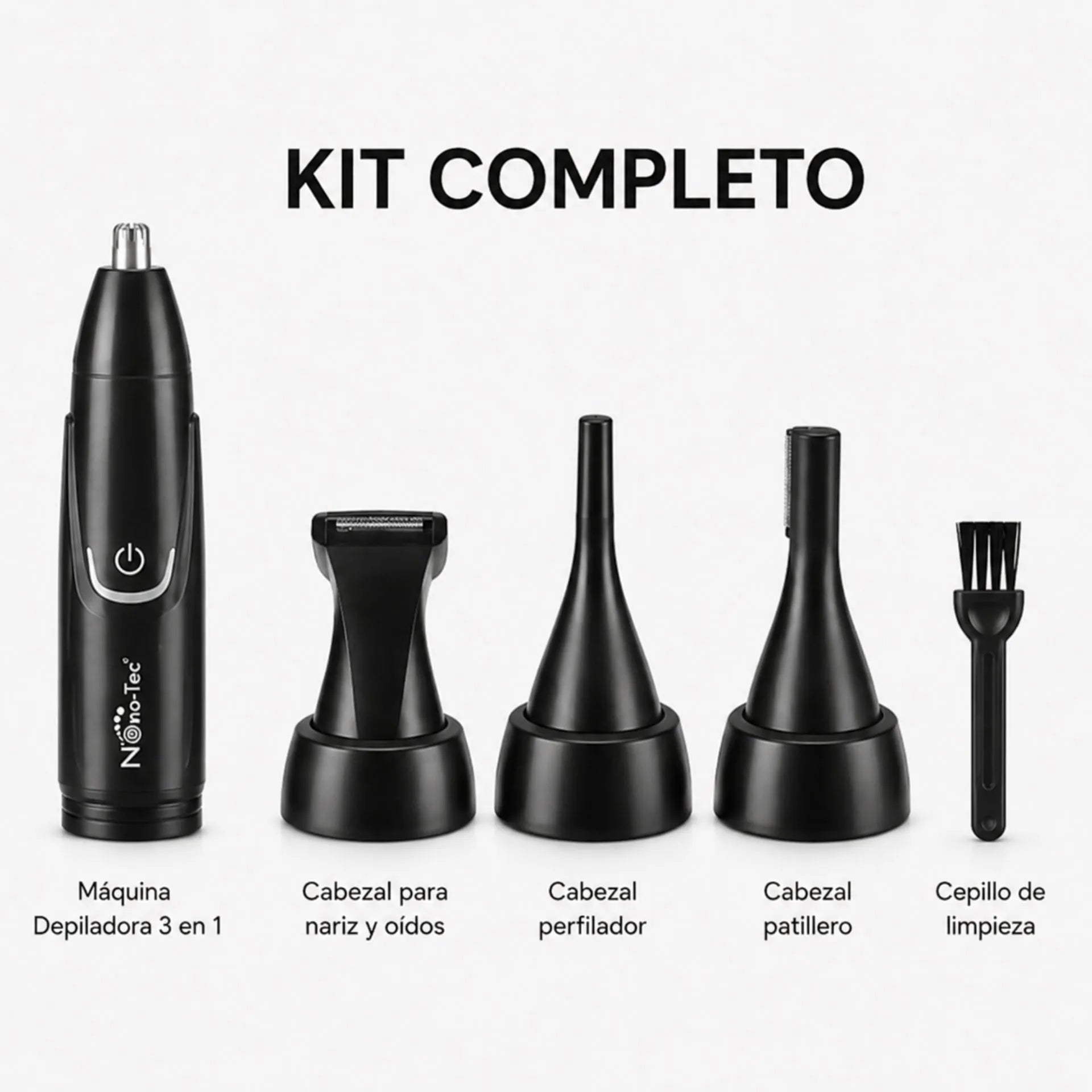 Máquina Depiladora 3 En 1 Nano-Tec Recargable Para Nariz, Patillas Y Perfilado NT-CP650